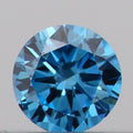 0.09ct Round Lab Grown Diamond (Colour Fancy Vivid Blue, Clarity VS2, Cut VG, IGI Certified)