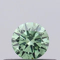 0.22ct Round Lab Grown Diamond (Colour Fancy Vivid Green, Clarity VS2, Cut EX, IGI Certified)
