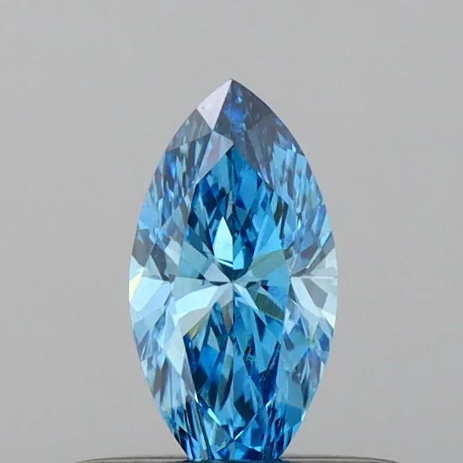 0.26ct Marquise Lab Grown Diamond (Colour Fancy Vivid Blue, Clarity VS1, IGI Certified)