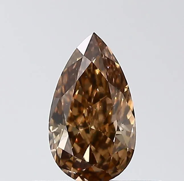 0.30ct Pear Natural Diamond (Colour Brown, Clarity SI1, Cut VG, IGI Certified)