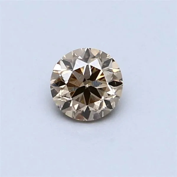 0.37ct Round Natural Diamond (Colour Yellow Brown, Clarity VVS2, Cut GD, IGI Certified)