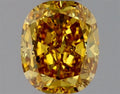 0.44ct Cushion brilliant Natural Diamond (Colour Fancy Deep Orangey Yellow, Clarity SI2, GIA Certified)