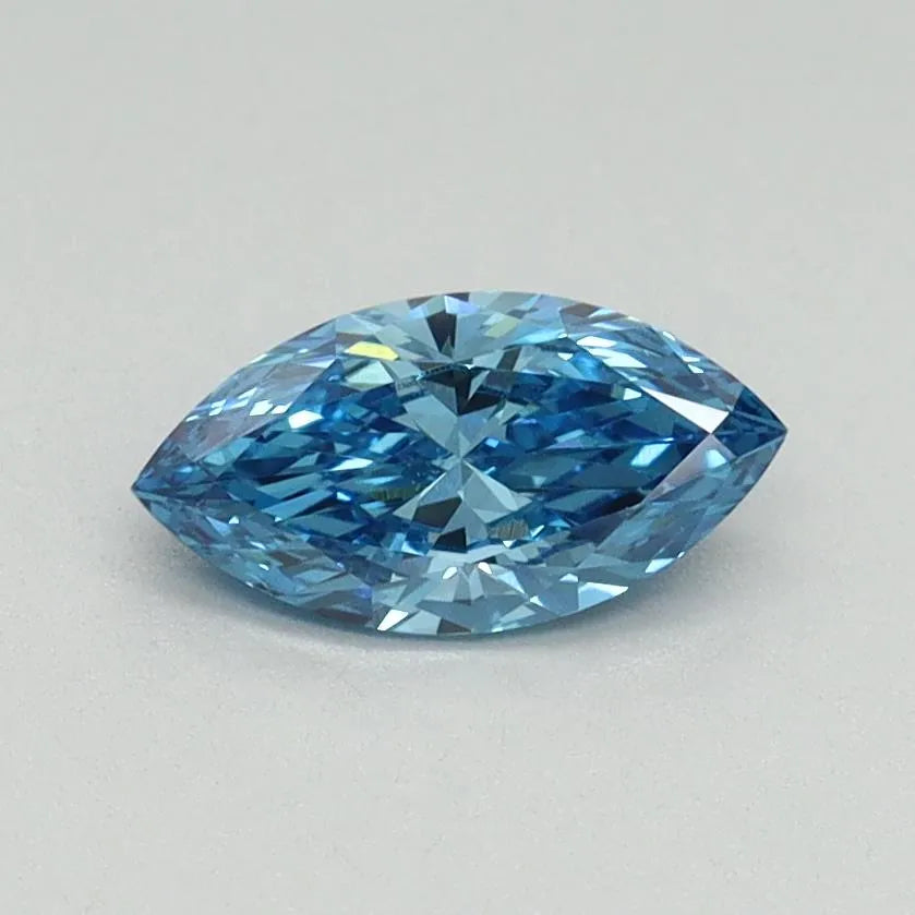 0.50ct Marquise Lab Grown Diamond (Colour Fancy Vivid Blue, Clarity VS1, IGI Certified)