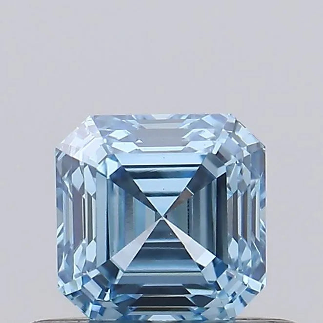 0.53ct Asscher Lab Grown Diamond (Colour Fancy Vivid Blue, Clarity VVS2, IGI Certified)