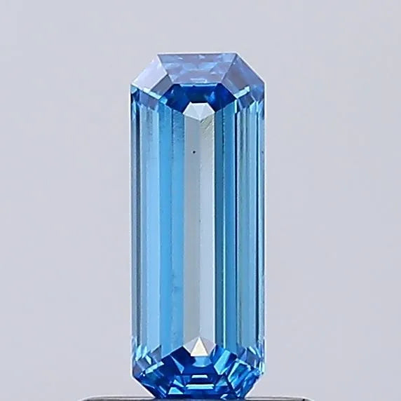 0.58ct Emerald Lab Grown Diamond (Colour Fancy Vivid Blue, Clarity VS2, IGI Certified)