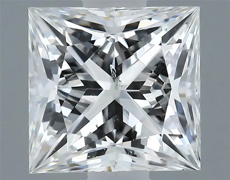 0.58ct Princess Natural Diamond (Colour F, Clarity SI2, GIA Certified)