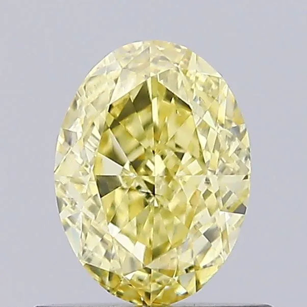 0.61ct Oval Lab Grown Diamond (Colour Fancy Intense Yellow, Clarity SI1, IGI Certified)