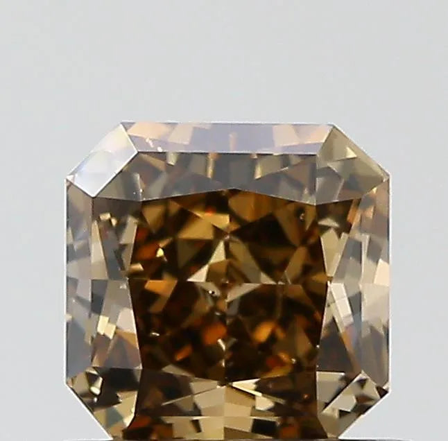 0.81ct Radiant Natural Diamond (Colour Fancy Dark Orangey Brown, Clarity SI1, GIA Certified)