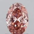 0.97ct Oval Lab Grown Diamond (Colour Fancy Intense Brownish Pink, Clarity VVS2, IGI Certified)