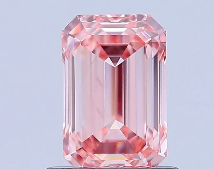 1.00ct Emerald Lab Grown Diamond (Colour Fancy Intense Pink, Clarity VS2, IGI Certified)