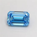 1.00ct Emerald Lab Grown Diamond (Colour Fancy Vivid Blue, Clarity VS2, IGI Certified)