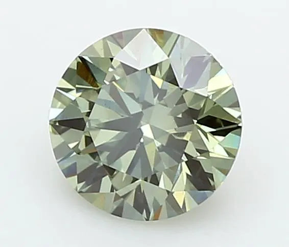 1.09ct Round Lab Grown Diamond (Colour Fancy Vivid Green, Clarity VS1, Cut ID, IGI Certified)