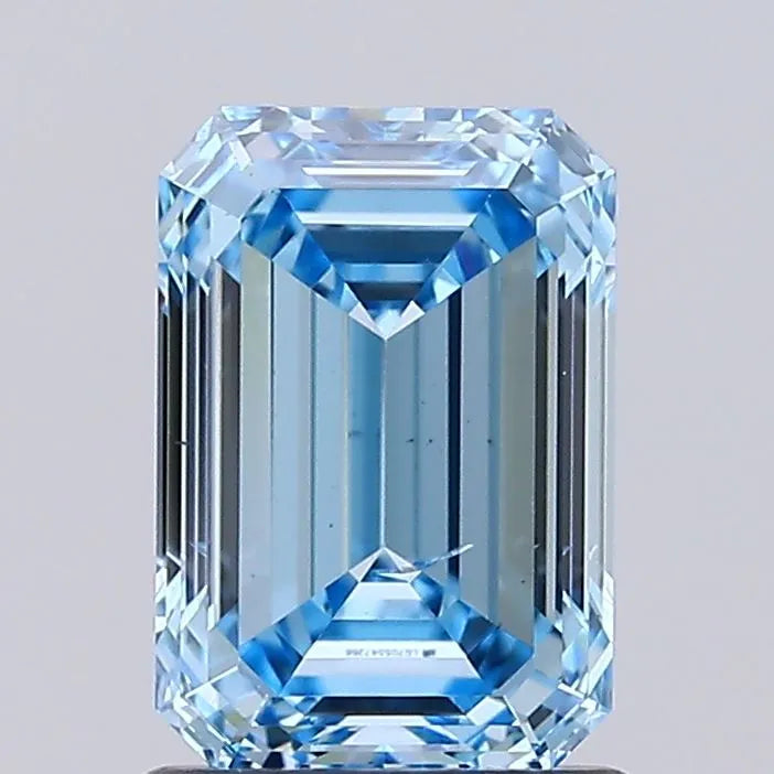 1.42ct Emerald Lab Grown Diamond (Colour Fancy Intense Blue, Clarity SI1, IGI Certified)