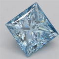 1.50ct Princess Lab Grown Diamond (Colour Fancy Vivid Blue, Clarity VVS2, Cut EX, IGI Certified)