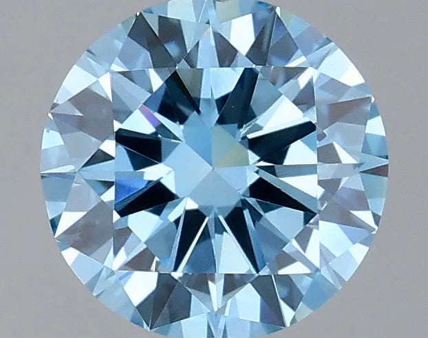 1.50ct Round Lab Grown Diamond (Colour Fancy Vivid Blue, Clarity VVS2, Cut VG, IGI Certified)