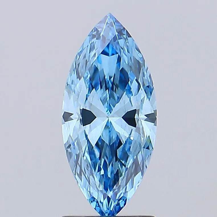 1.51ct Marquise Lab Grown Diamond (Colour Fancy Vivid Blue, Clarity SI1, IGI Certified)