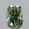 1.52ct Cushion brilliant Lab Grown Diamond (Colour Fancy Vivid Green, Clarity VS1, IGI Certified)