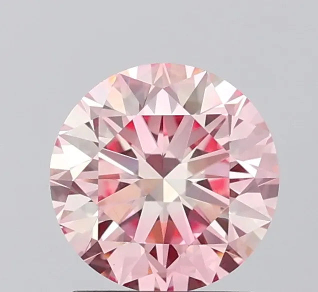 1.54ct Round Lab Grown Diamond (Colour Fancy Intense Pink, Clarity VVS2, Cut VG, IGI Certified)