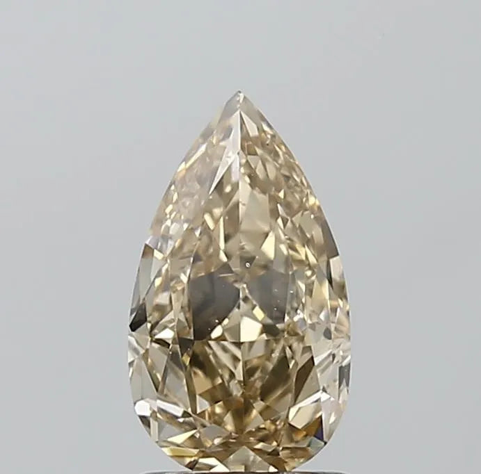 1.55ct Pear Natural Diamond (Colour Fancy Light Yellowish Brown, Clarity VS2, GIA Certified)