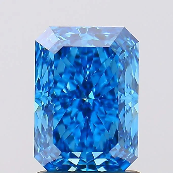 1.58ct Radiant Lab Grown Diamond (Colour Fancy Vivid Blue, Clarity VVS2, IGI Certified)