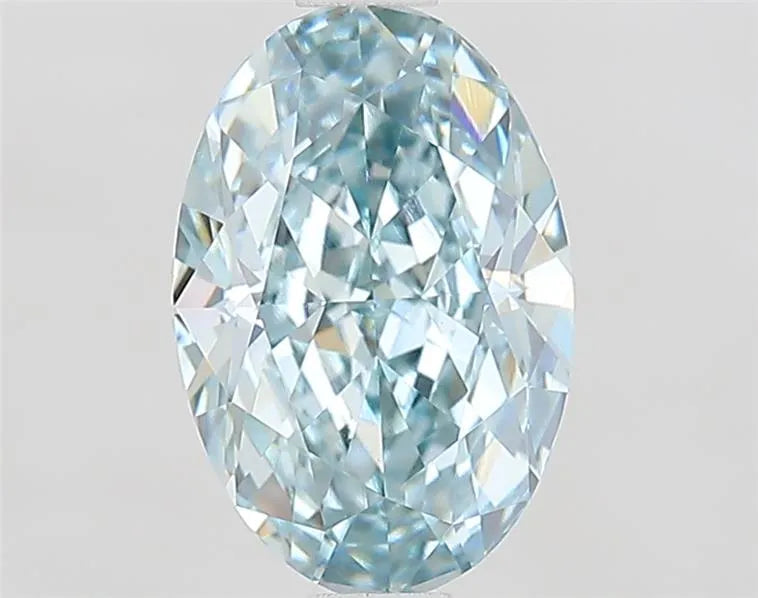 1.61ct Oval Lab Grown Diamond (Colour Fancy Intense Blueish Green, Clarity VVS2, IGI Certified)