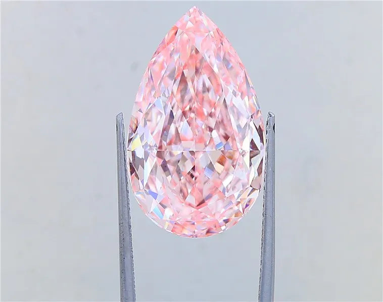 15.82ct Pear Lab Grown Diamond (Colour Fancy Intense Pink, Clarity VS1, IGI Certified)