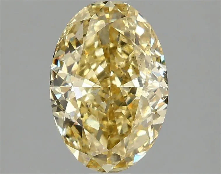 2.08ct Oval Lab Grown Diamond (Colour Fancy Intense Yellow, Clarity SI1, IGI Certified)