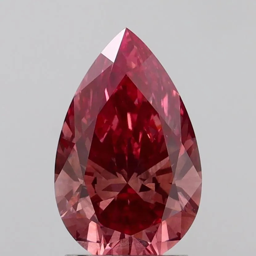 2.10ct Pear Lab Grown Diamond (Colour Fancy Vivid Pink, Clarity VVS2, IGI Certified)