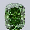 2.42ct Cushion modified Lab Grown Diamond (Colour Fancy Vivid Green, Clarity SI1, IGI Certified)
