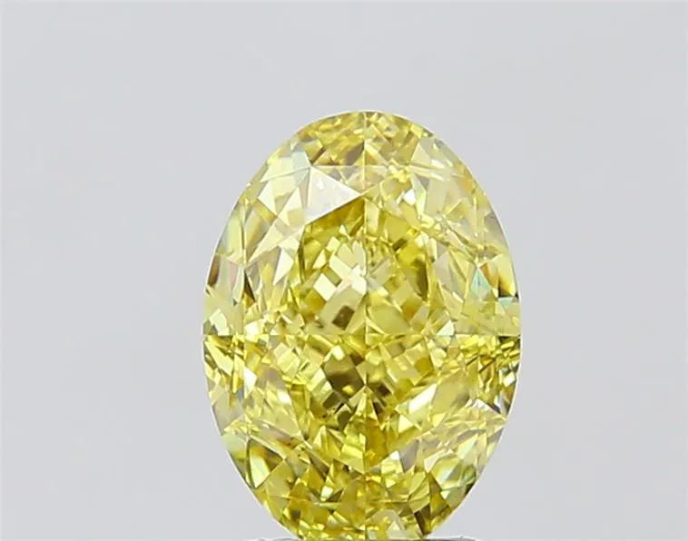 2.50ct Oval Lab Grown Diamond (Colour Fancy Intense Yellow, Clarity VVS2, IGI Certified)