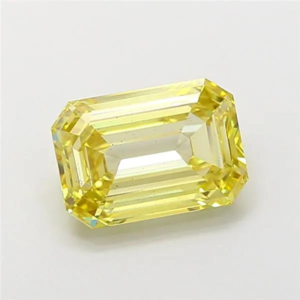 2.54ct Emerald Lab Grown Diamond (Colour Fancy Yellow, Clarity VS2, IGI Certified)