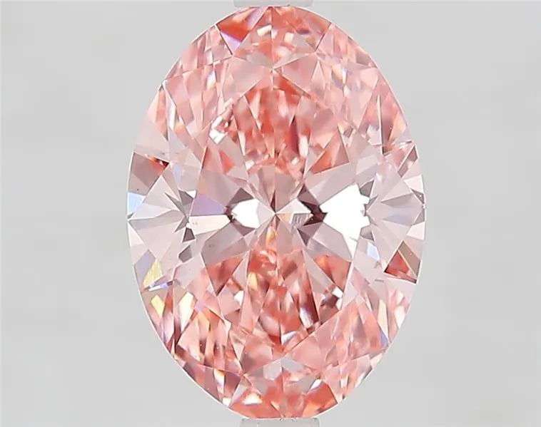 2.54ct Oval Lab Grown Diamond (Colour Fancy Vivid Pink, Clarity VS1, IGI Certified)