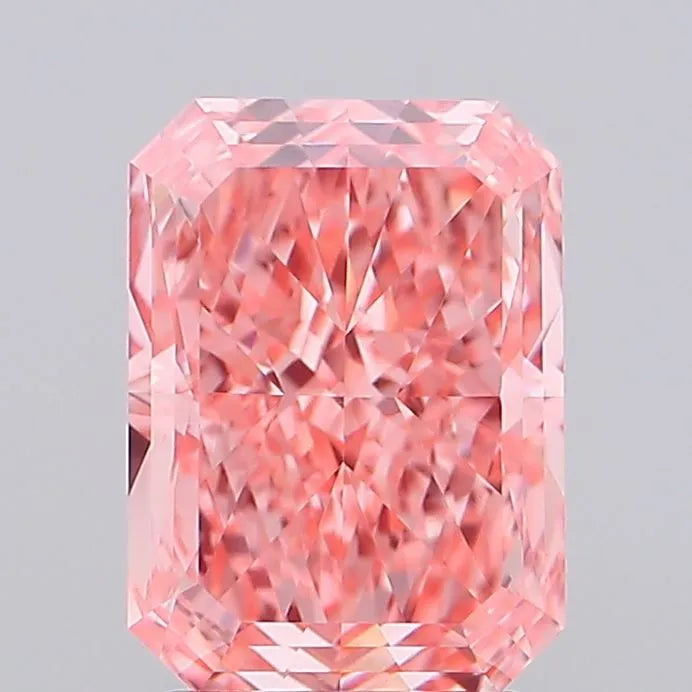 2.60ct Radiant Lab Grown Diamond (Colour Fancy Vivid Pink, Clarity VVS1, IGI Certified)
