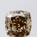 2.61ct Cushion brilliant Natural Diamond (Colour Fancy Dark Yellowish Brown, Clarity VVS2, GIA Certified)