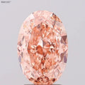 2.81ct Oval Lab Grown Diamond (Colour Fancy Vivid Pinkish Orange, Clarity VVS2, IGI Certified)