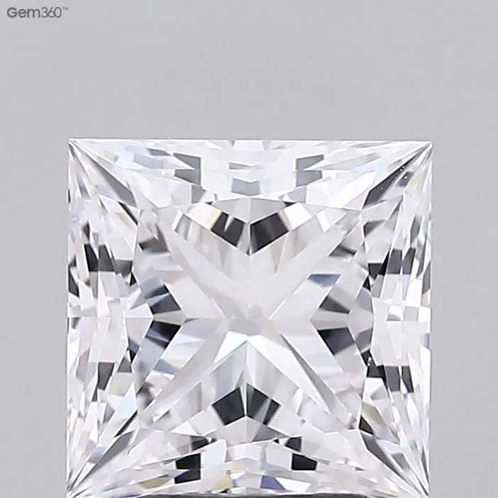 2.96ct Princess Lab Grown Diamond (Colour D, Clarity VVS2, GIA Certified)