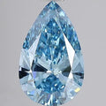 3.00ct Pear Lab Grown Diamond (Colour Fancy Vivid Blue, Clarity VS2, IGI Certified)