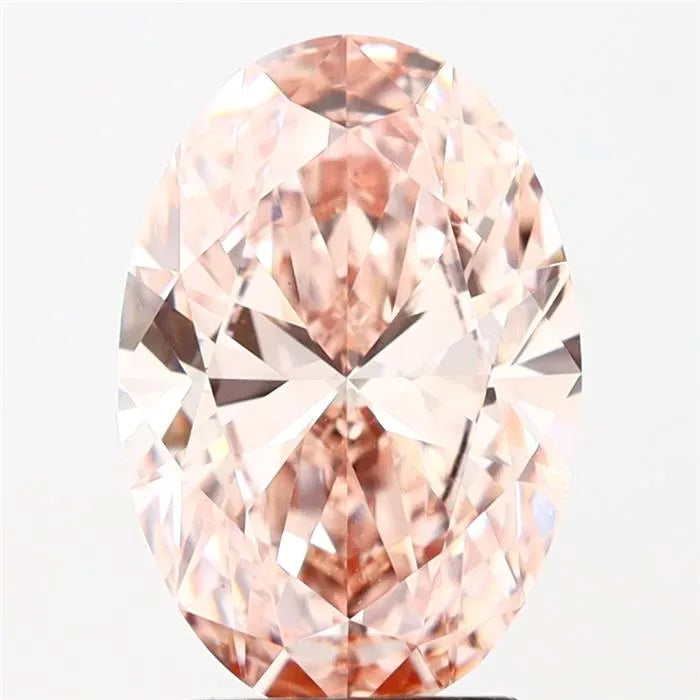 3.01ct Oval Lab Grown Diamond (Colour Fancy Intense Brownish Pink, Clarity VS1, IGI Certified)