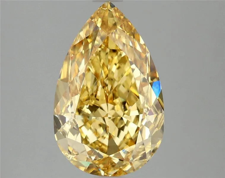 3.08ct Pear Lab Grown Diamond (Colour Fancy Vivid Yellow, Clarity VS1, IGI Certified)