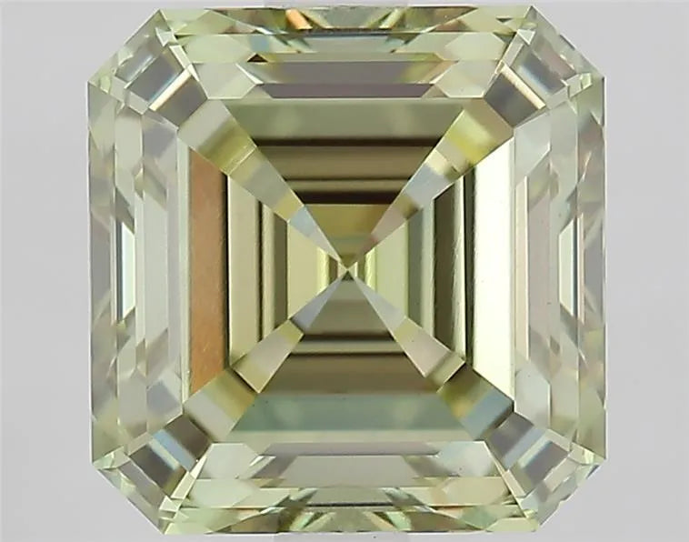 3.10ct Asscher Lab Grown Diamond (Colour Fancy Vivid Green, Clarity VVS2, IGI Certified)