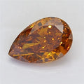 3.10ct Pear Lab Grown Diamond (Colour Fancy Orangey Brown, Clarity VVS2, IGI Certified)
