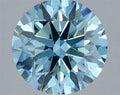 3.50ct Round Lab Grown Diamond (Colour Fancy Vivid Blue, Clarity VVS2, Cut EX, IGI Certified)