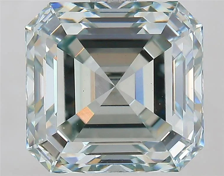 3.53ct Asscher Lab Grown Diamond (Colour Fancy Light Blueish Green, Clarity VS1, IGI Certified)