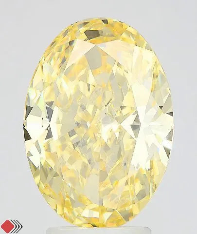 4.90ct Oval Lab Grown Diamond (Colour Fancy Intense Yellow, Clarity VVS2, IGI Certified)