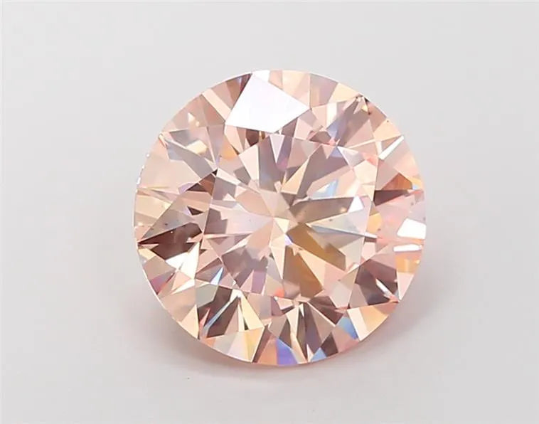 5.00ct Round Lab Grown Diamond (Colour Fancy Pink, Clarity VS2, Cut EX, IGI Certified)