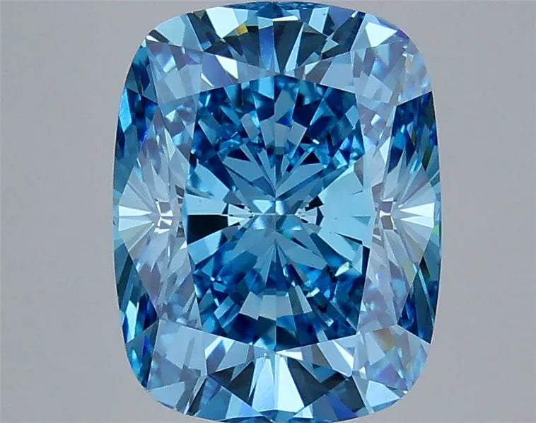 5.02ct Cushion modified Lab Grown Diamond (Colour Fancy Vivid Blue, Clarity VS1, IGI Certified)