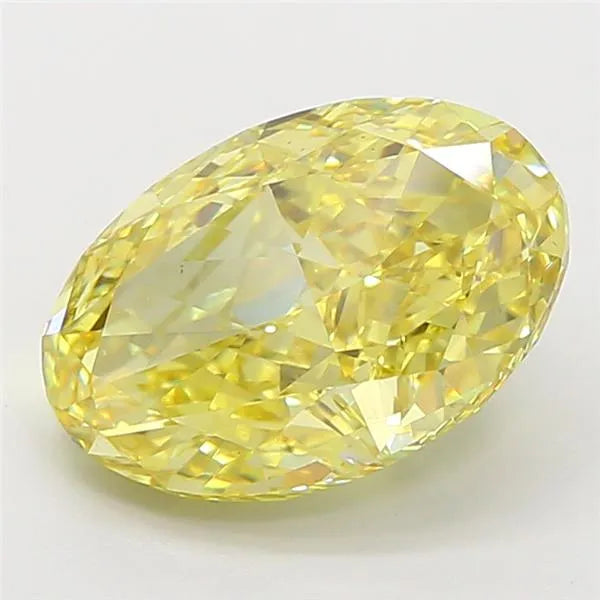5.02ct Oval Lab Grown Diamond (Colour Fancy Intense Yellow, Clarity VS2, IGI Certified)