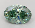 5.02ct Oval Lab Grown Diamond (Colour Fancy Vivid Green, Clarity VS1, IGI Certified)