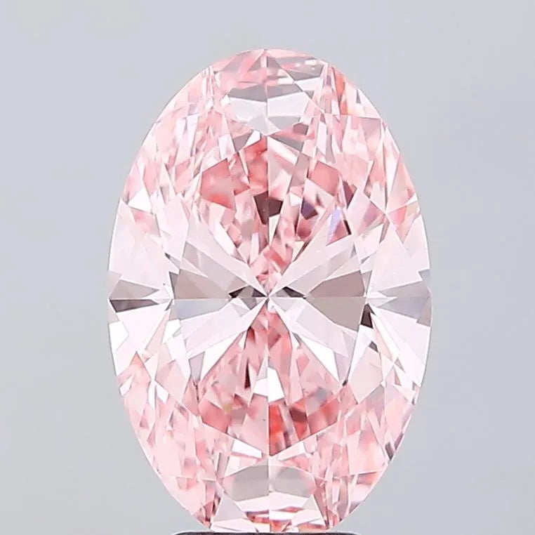 5.02ct Oval Lab Grown Diamond (Colour Fancy Vivid Pink, Clarity VS1, IGI Certified)