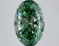 5.05ct Oval Lab Grown Diamond (Colour Fancy Vivid Green, Clarity VS2, IGI Certified)